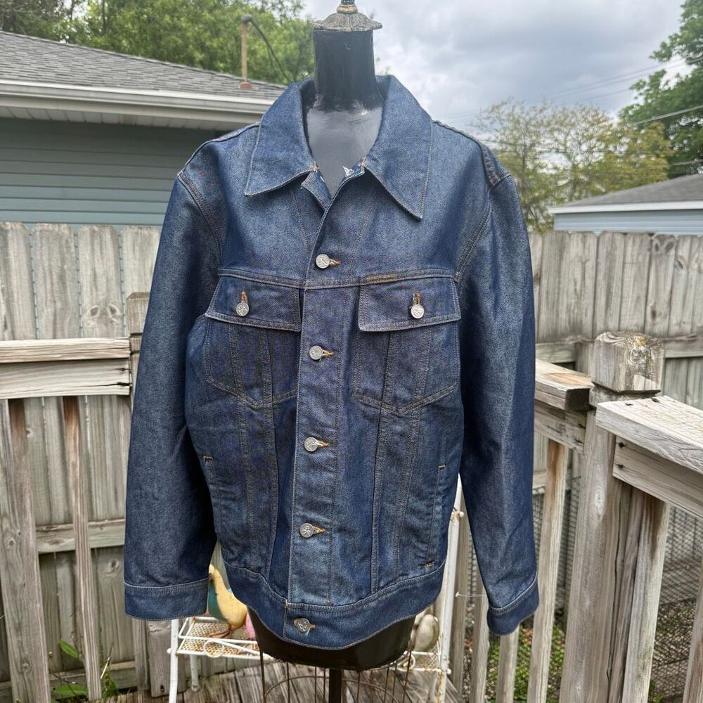 Vintage Calvin Klein Dark Wash Blue Denim Jacket